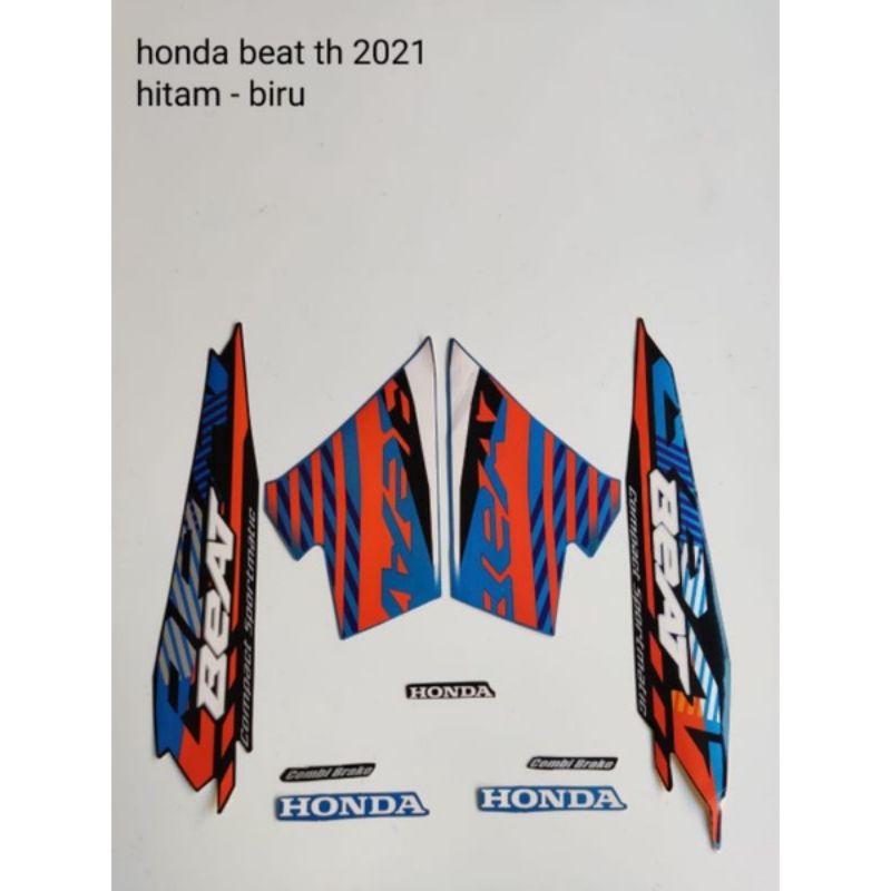Striping BEAT 2021 HITAM BIRU