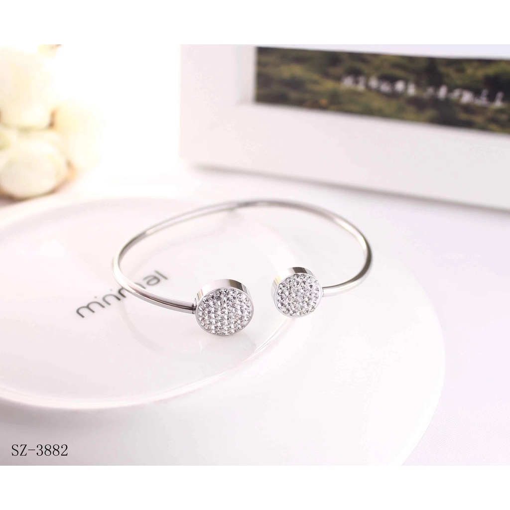 Gelang Titanium Permata Full Perhiasan Fashion 3882