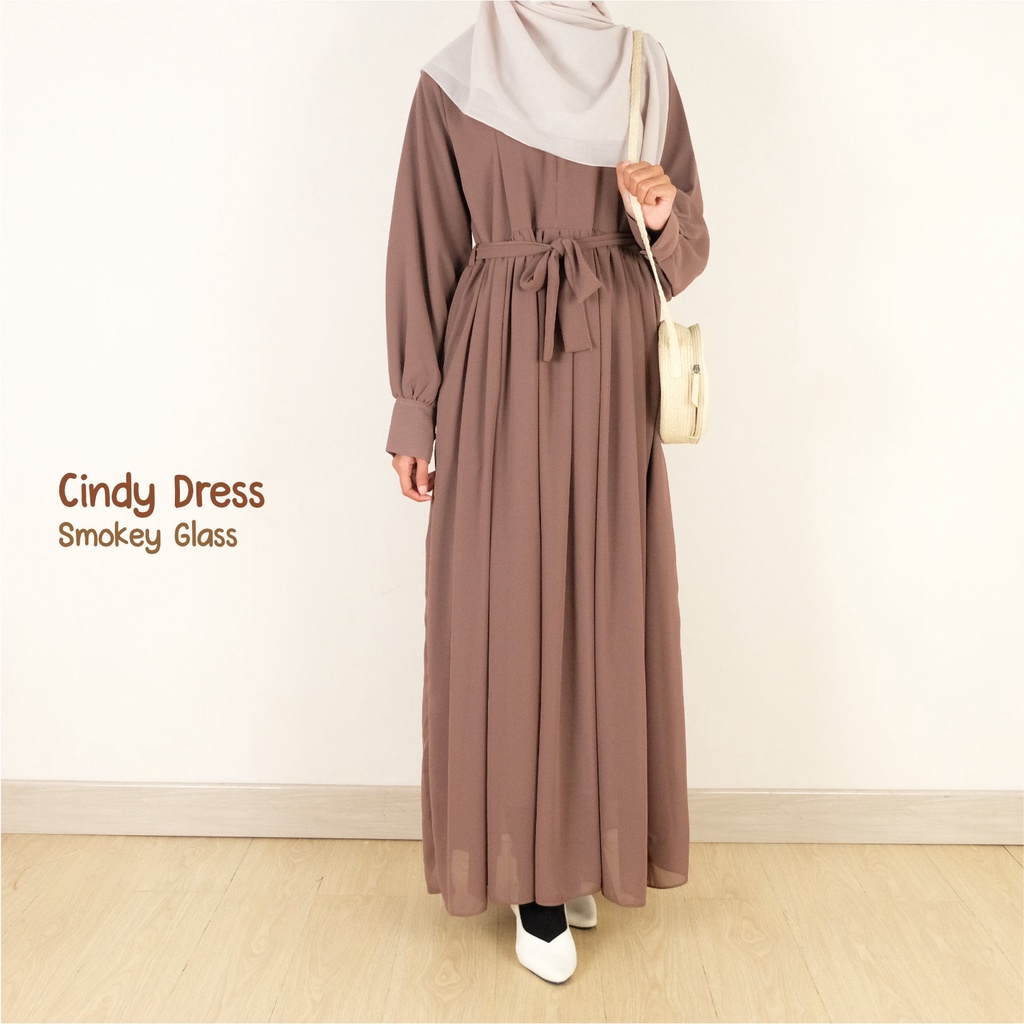 Mininos Cindy Dress Gamis Remaja Syari Ceruty Babydoll