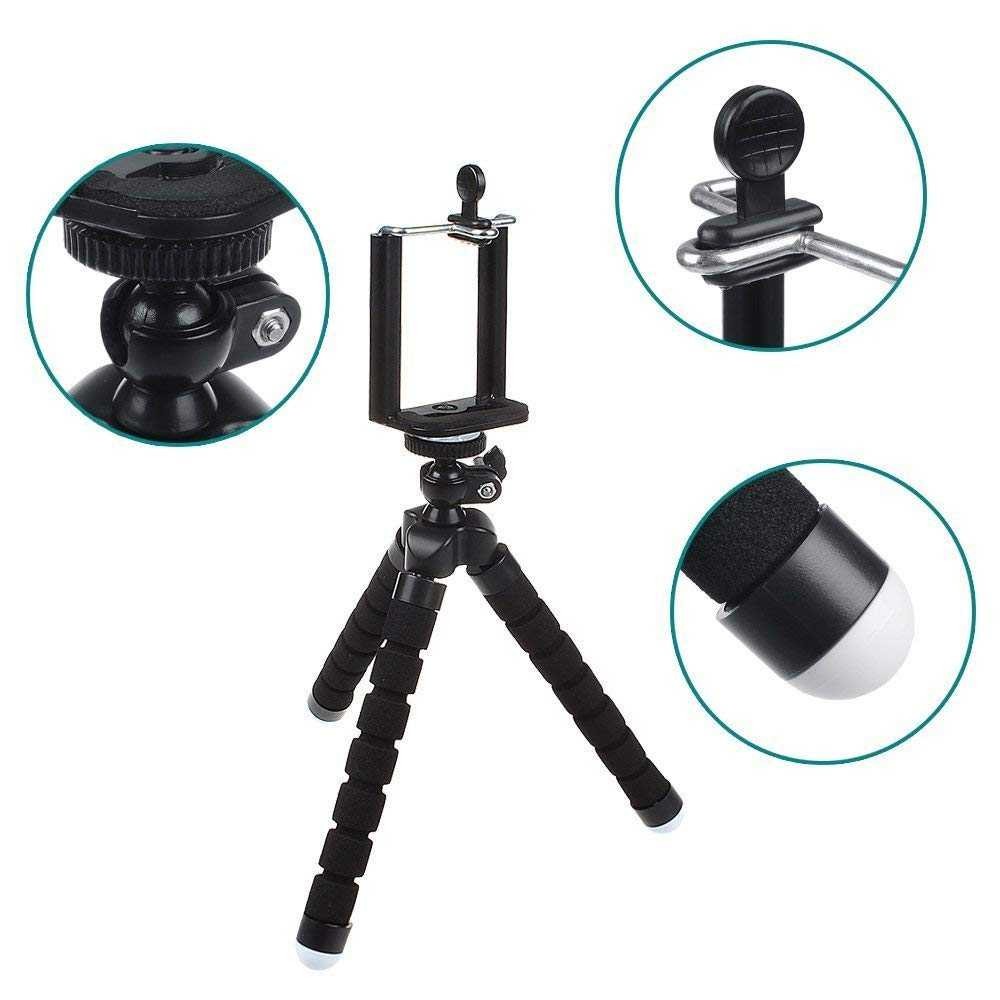 Tripod Mini Smartphone Holder HP U Handphone Flexible Octopus tekuk Sponge