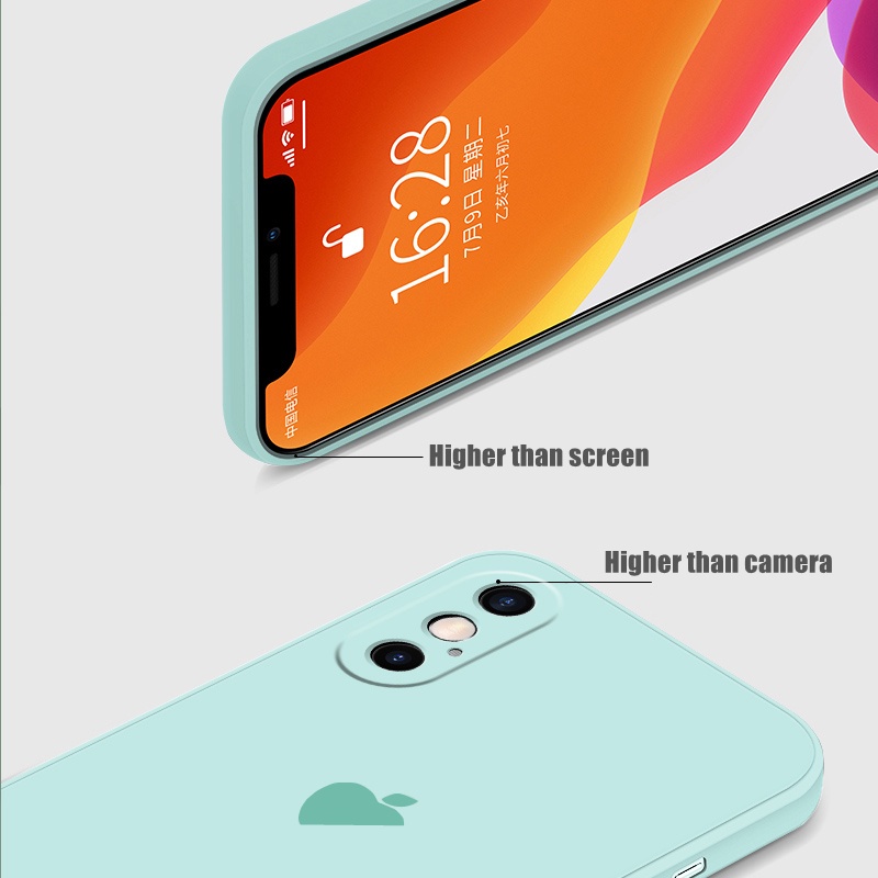 Case Pelindung Lensa Bahan Silikon Cair anti Jatuh Untuk apple iphone xs 7p xr x xs max 7 8 plus
