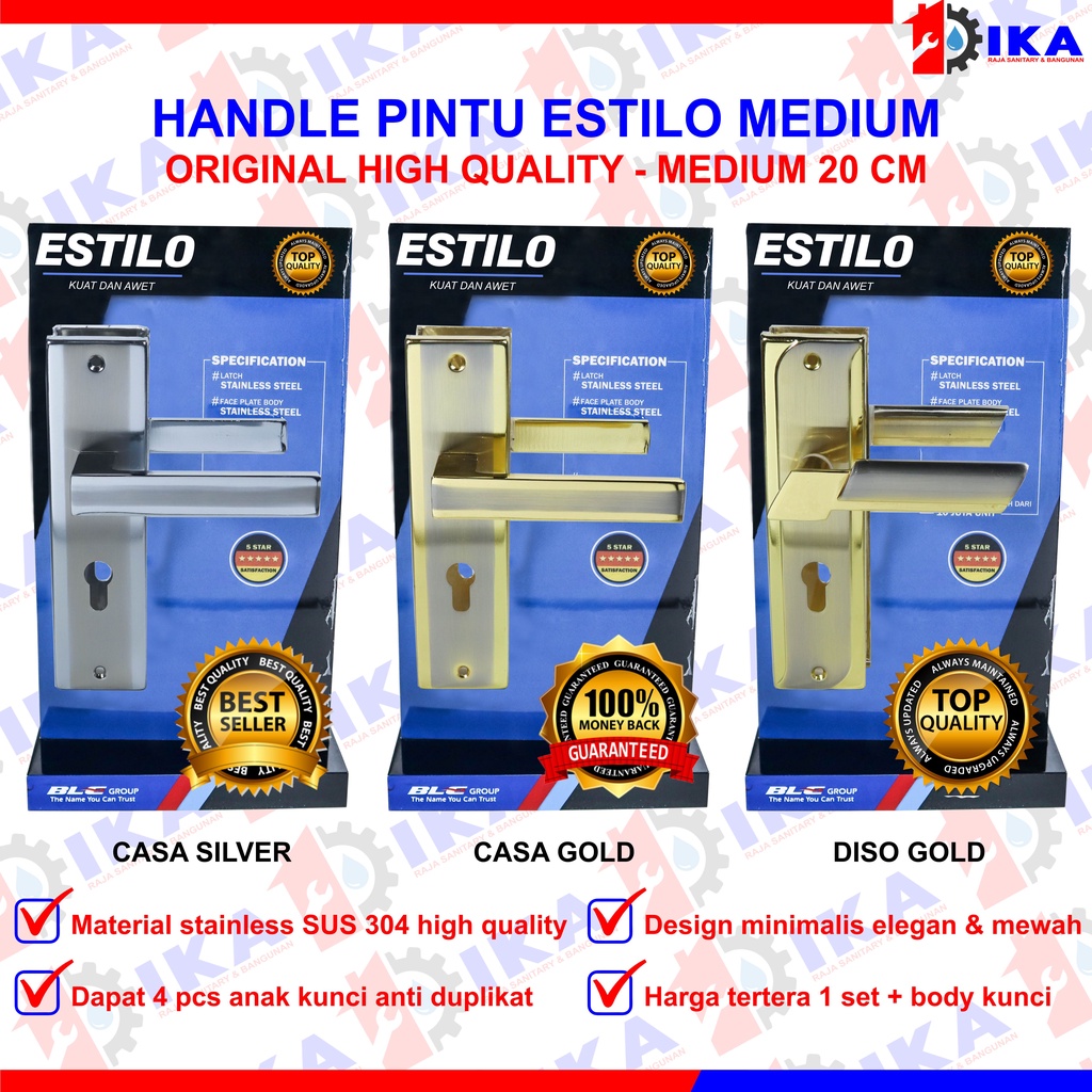 1 Set Kunci Pintu Tanggung Estilo | Handle Tanggung Estilo | bellucci