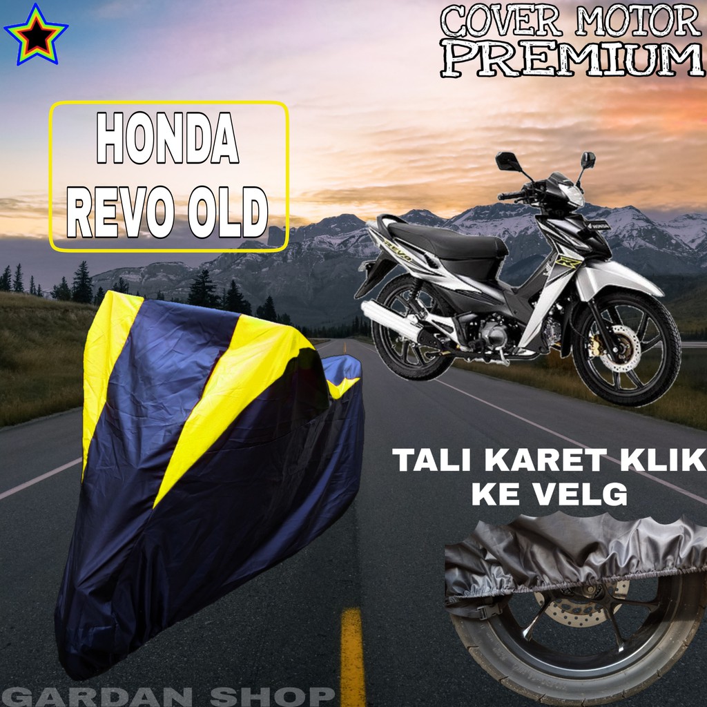 Sarung Motor HONDA REVO OLD Hitam Kuning Penutup Pelindung Motor Honda Revo PREMIUM