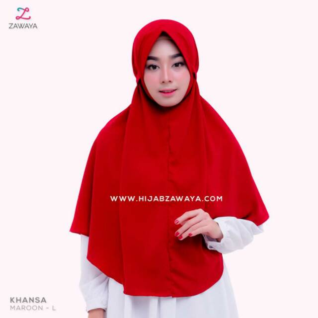Jilbab/khimar Formar Daily Khamsa Tali belakang Zawaya Original