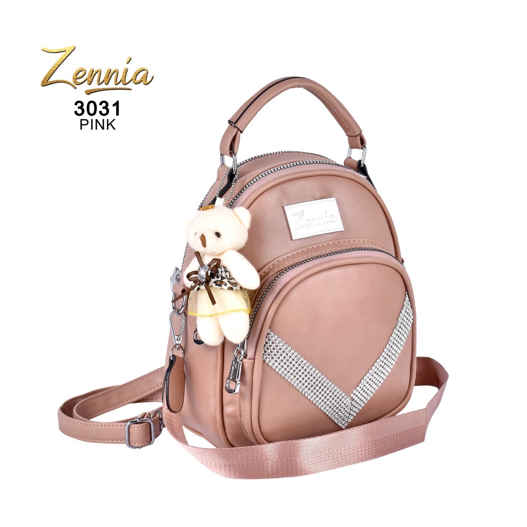 (TSI) Tas Selempang Wanita Zennia 3031 Tas Fashion Korea Selempang Wanita Import Elegant Outdoor Sling Bag Anak Remaja Perempuan Crossbody Travel Hp Kecil Trendy Fashion Cewek Casual Pesta Style