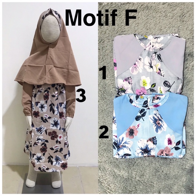 Gamis Anak / Baju Muslim Anak Scuba 1-5 tahun