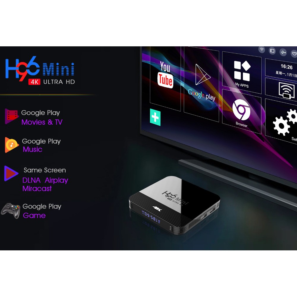 Alat Mengubah TV LED menjadi Smart TV / Smart TV Set Top Box 4K Android 9.0 2GB 16GB