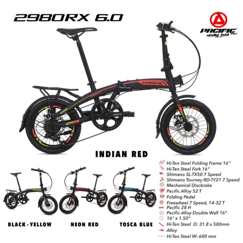 Sepeda Lipat 16 inch Pacific 2980 RX 6.0