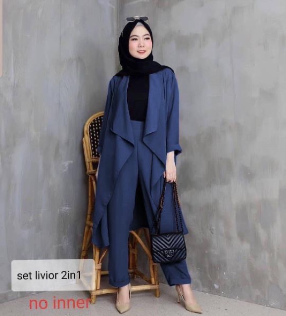 ZR St livior / Stelan wanita muslimah / Set blezer kekinian