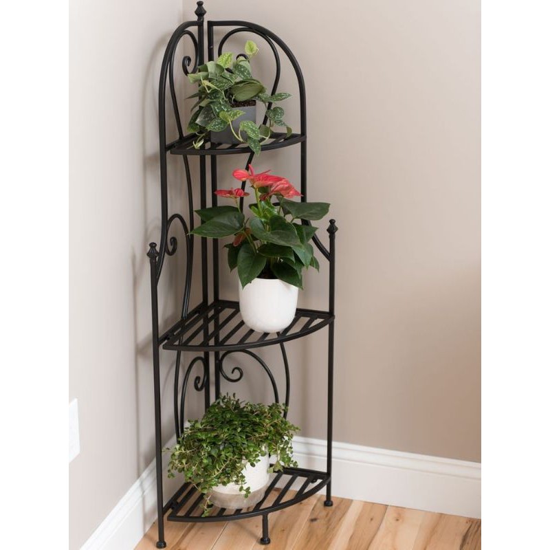 Standing bunga Sudut Ruangan RAK SUDUT Berdiri 4 tingkat Rak Buku Rak Ruang Tamu Serbaguna Tingkat 3