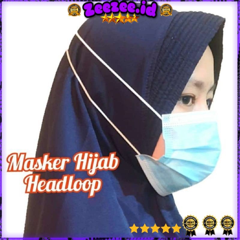 masker hijab earloop 3ply 1box isi 50pcs