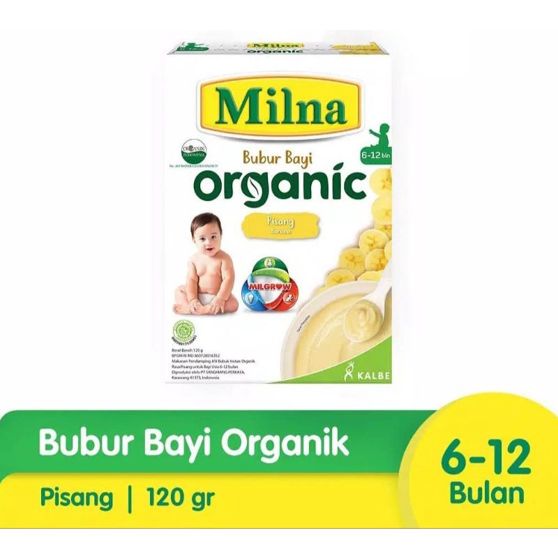 Milna Bubur Organik MPASI 6+ dan 8+ Bulan