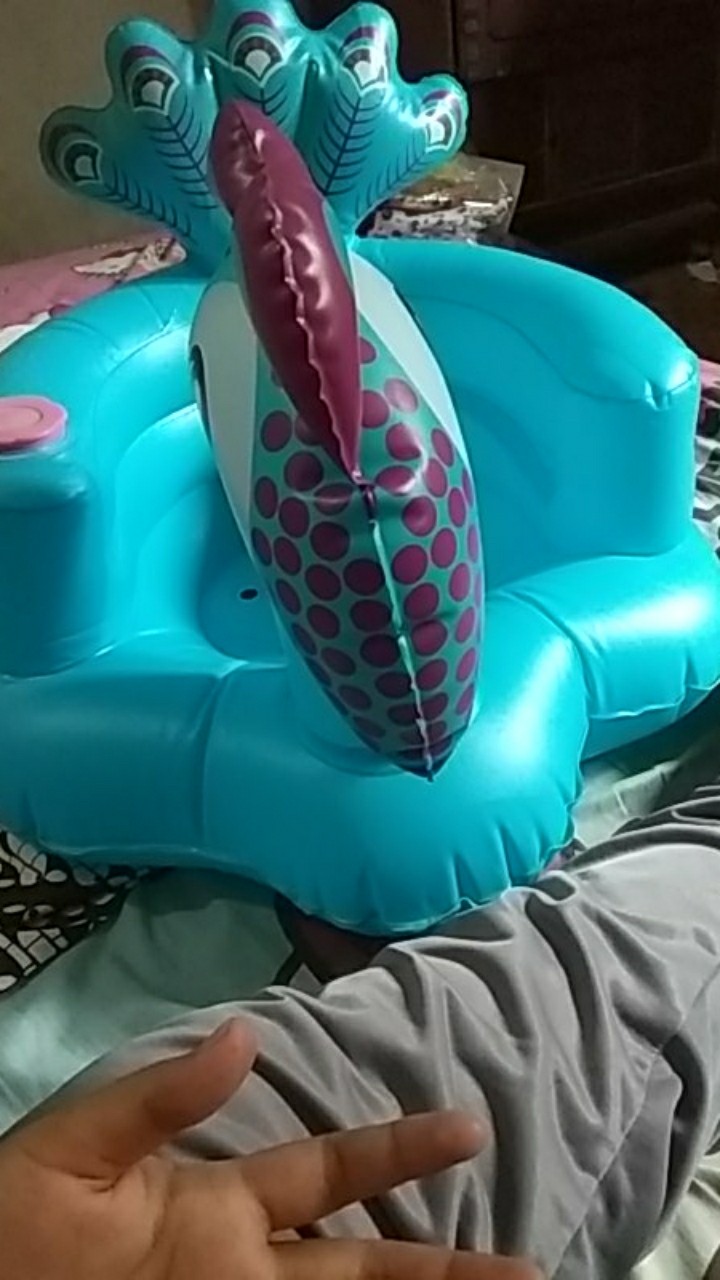 Kursi Sofa Angin Karakter Burung Merak Bahan Pvc Baby Chair Bisa Tiup/pompa Best Quality