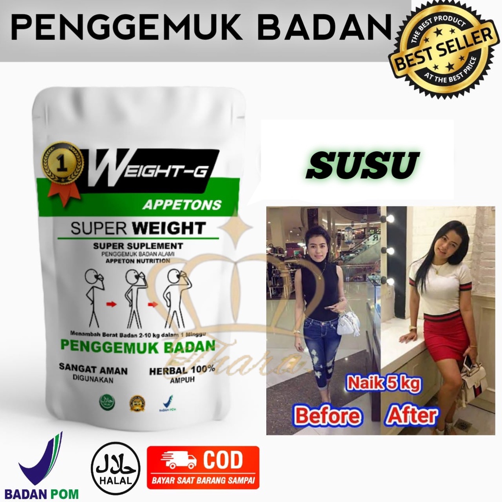 

(COD)Penggemuk Badan Susu Bubuk nutrisi Penambah nafsu makan / Suplemen Penggemuk Pria dan Wanita THARA_ID