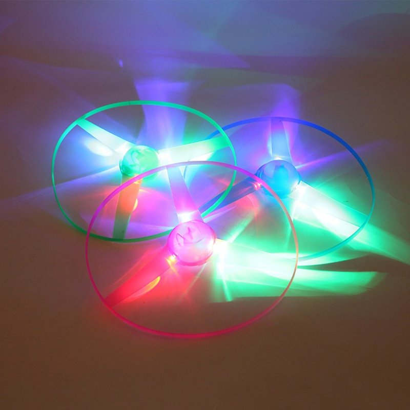 Mary Luminous Flying Disc Bamboo Capung Baling-Baling Mainan Dengan Mute &amp; LED Lucu Indoor Outdoor Untuk Bermain Aerocraft Toy for