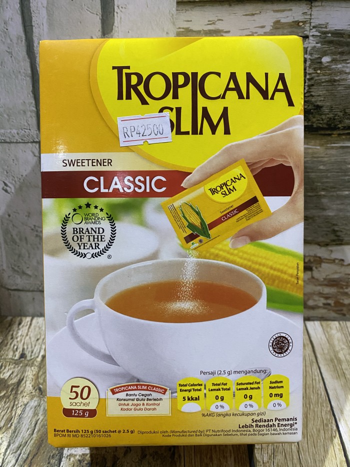 

tropicana slim sweetener classic 50 sachet