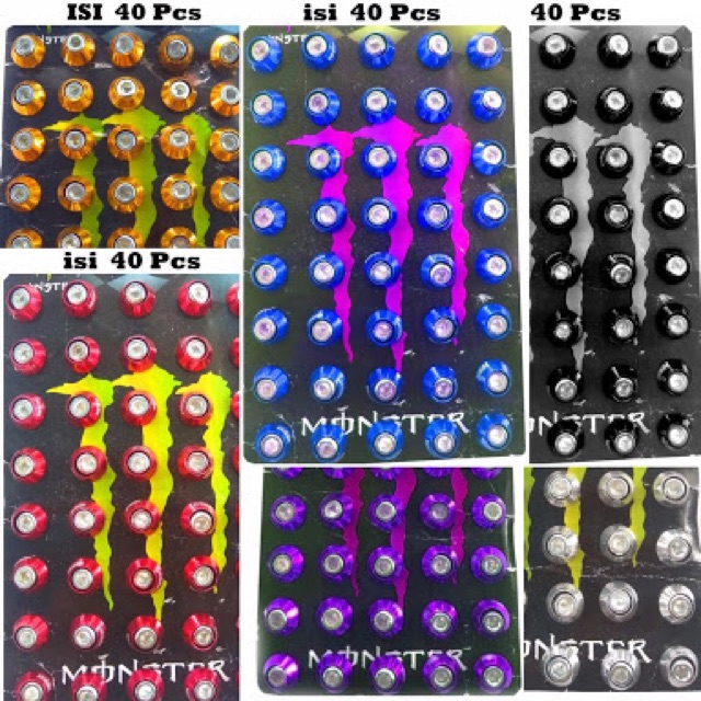 Baut Plat Nomor L ukuran 10 mur 10 harga satu papan 40pcs