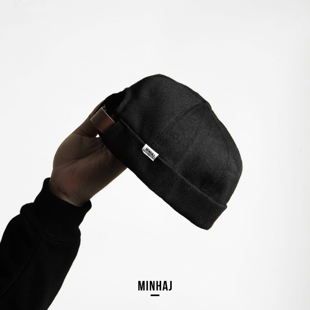 MINHAJ - Topi Peci / Peci Miki Hat / Peci Hitam Polos Kopiah Dewasa