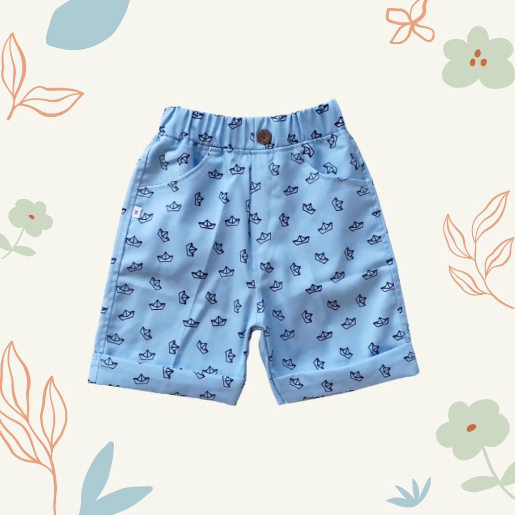 HappyOliver PASSWORD PAPER BOAT CELANA PENDEK Anak BerKualitas