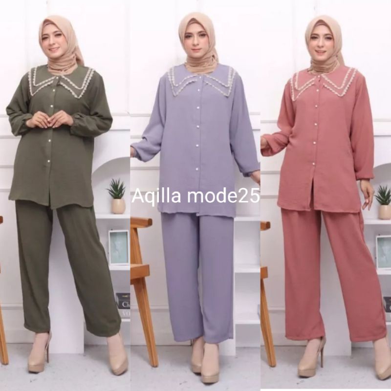 ANYA SETELAN CRINKLE / ANYA SET CRINKLE POLOS / ANYA ONE SET CRINKLE / SETELAN RENDA DADA / SET CRIN
