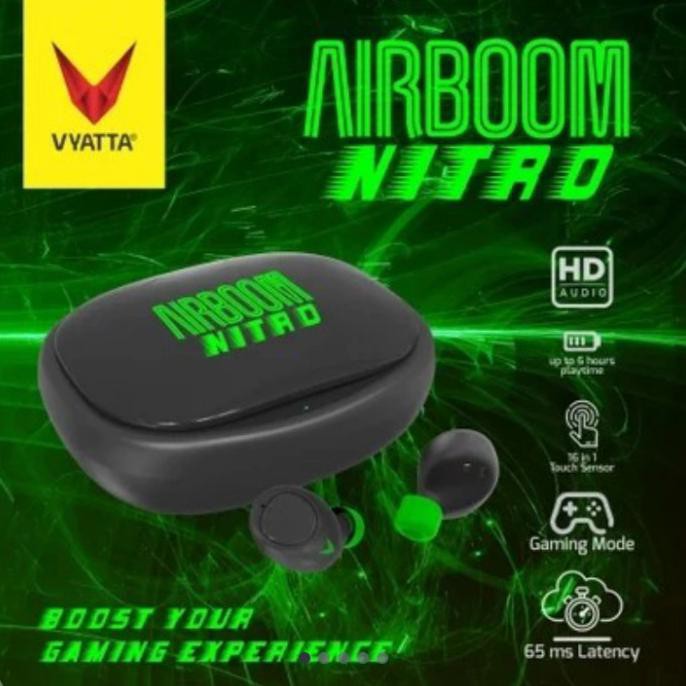 Vyatta Airboom Nitro TWS Bluetooth Earphone Gaming - Nitro 65ms AP071