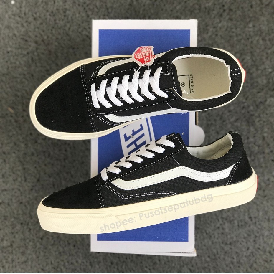 (BAYAR DI TEMPAT) VANS OLDSKOOL OG LX BLACK WHITE