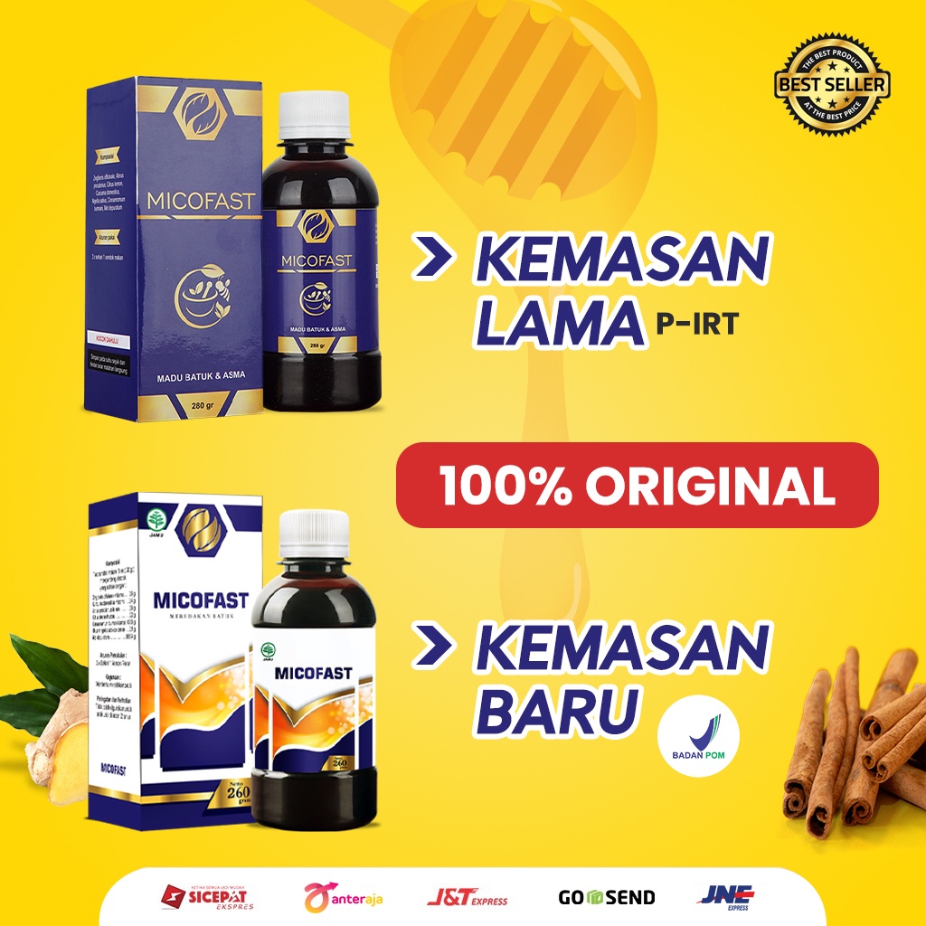 Madu Micofast Herbal Premium Quality Obat Batuk Sesak Napas Asma Asli Murni BPOM (BELI2GRATIS1)-5