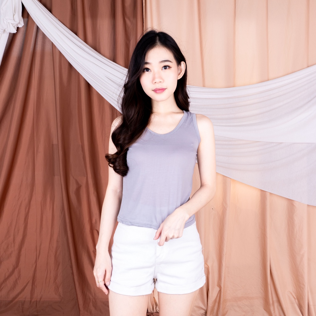 TANGTOP / TANKTOP / TANK TOP Tali Besar L / SINGLET-ABU L