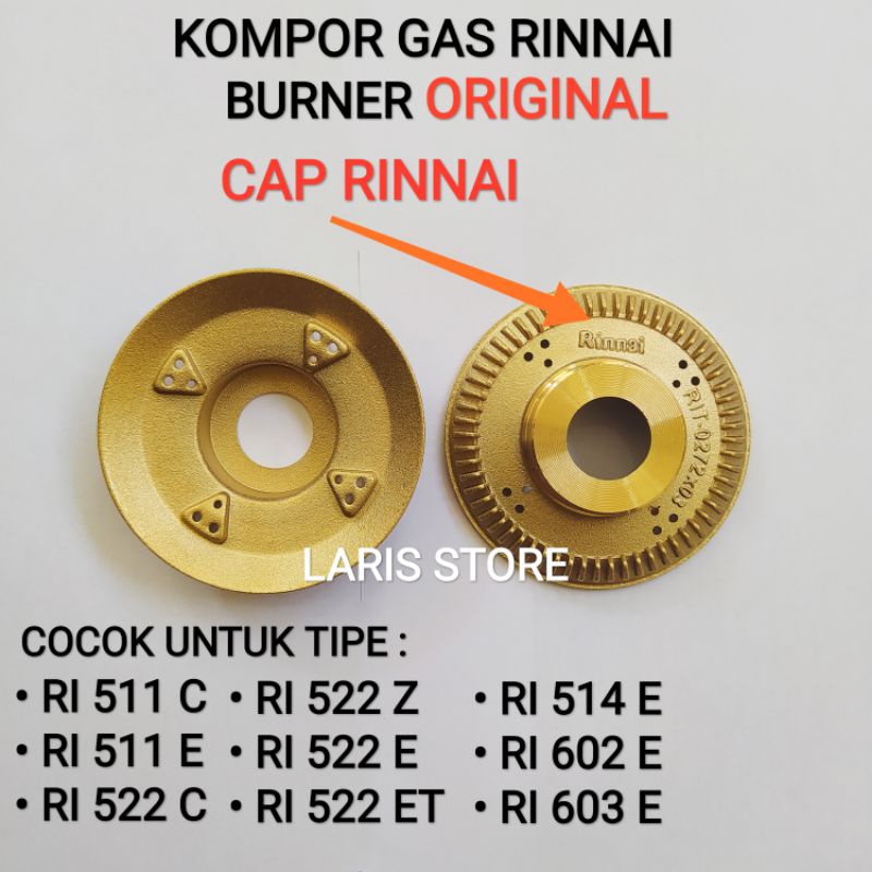 Burner Kuningan Original Cap Rinnai Kompor Gas Rinnai Burner Kecil 511 522 602