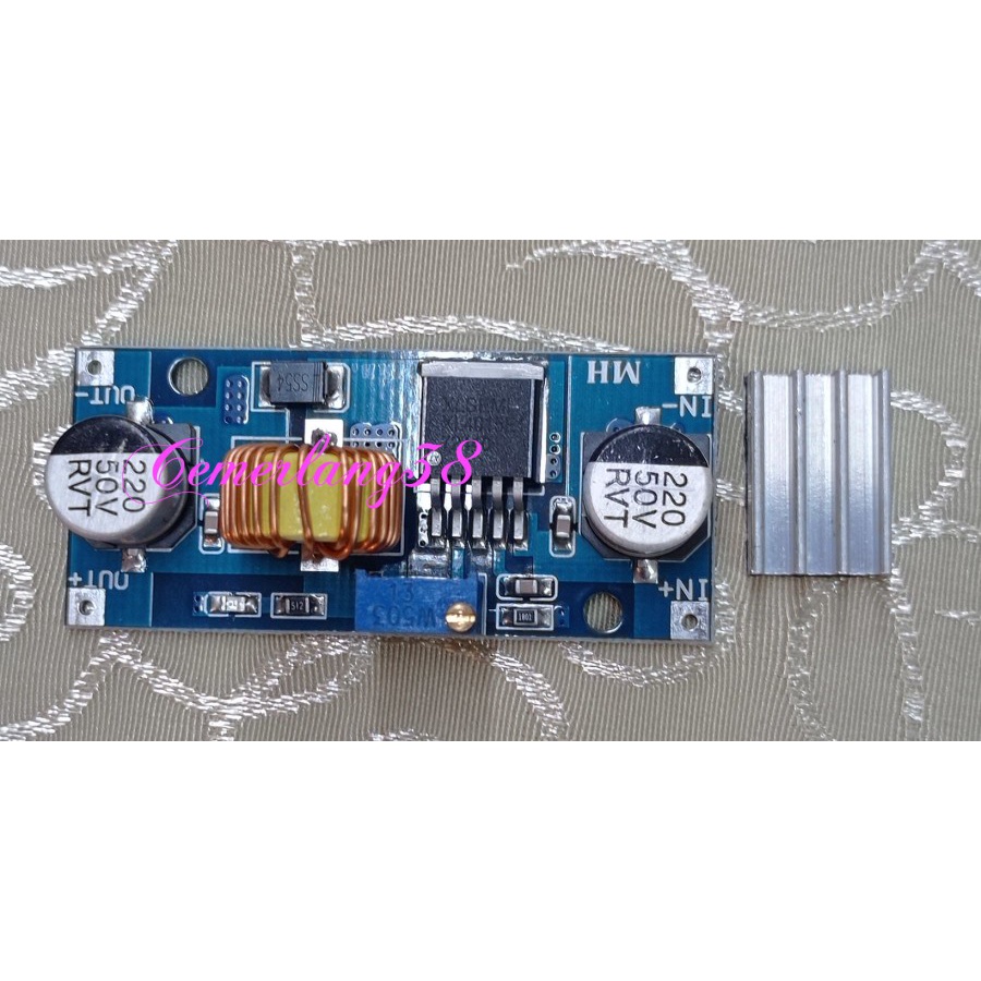 5A Adj Step Down XL4015 DC-DC Voltage Stepdown Module + Heatsink