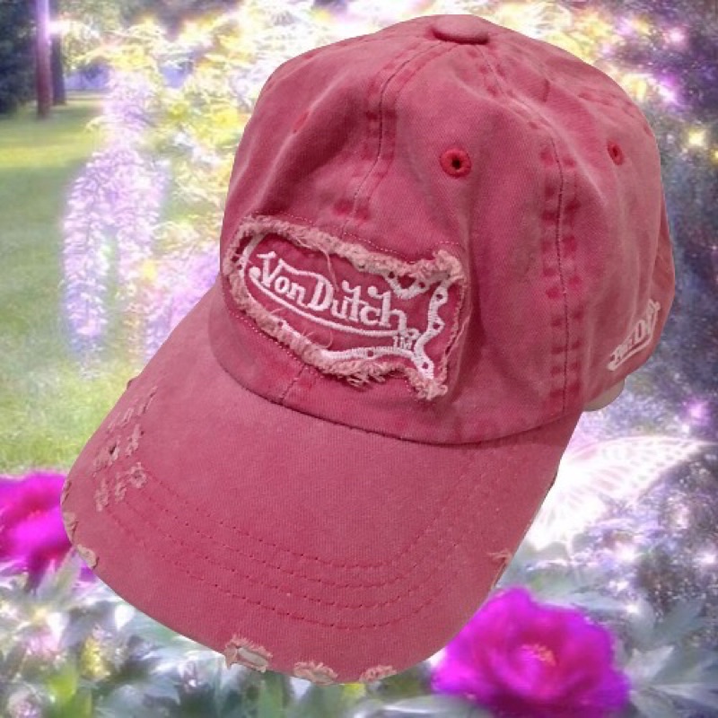 topi y2k pink von dutch