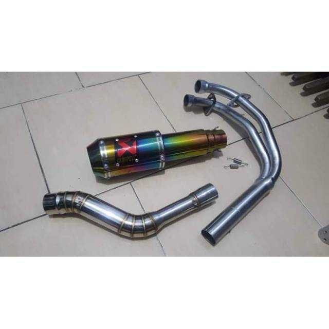 Knalpot Akrapovic GP pelangi R25 - ninja 4 tak terlaris