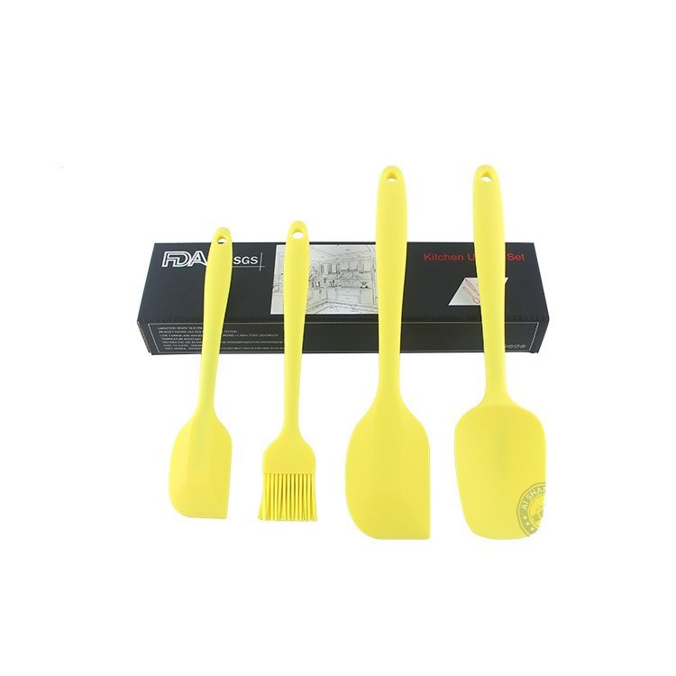 Sutil 1Set isi 4 Pcs Alat Masak Silicone Spatula Silikon Food Grade