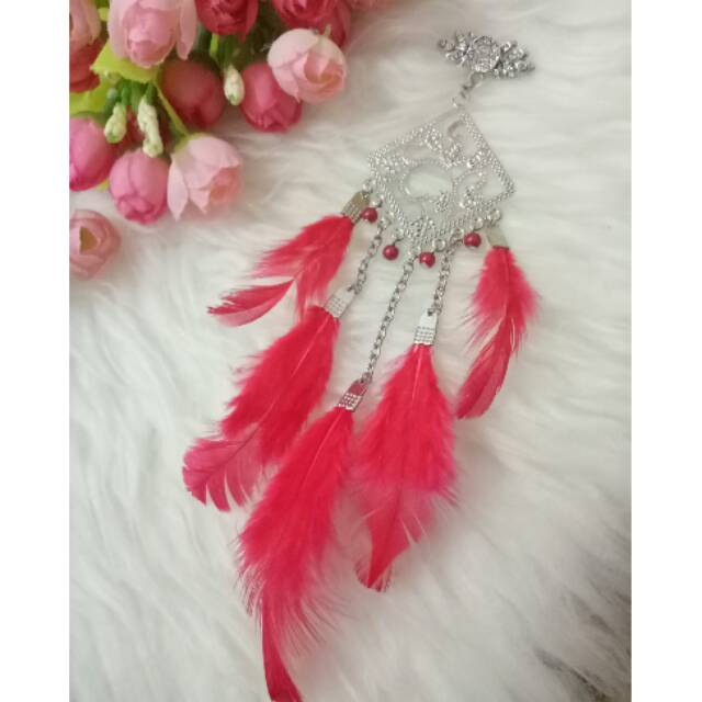 Bros Anting Hijab Bulu-bulu