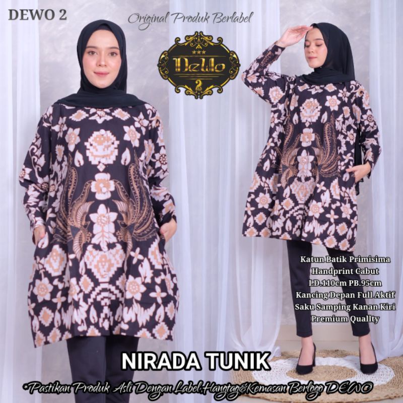 tunik batik / dress pendek batik lengan panjang / tunic batik / atasan batik wanita / batik / COD