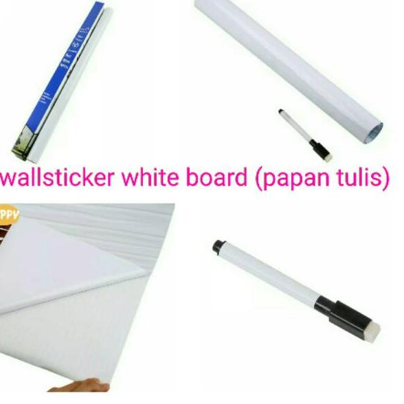 

(FE)★ Wallsticker White board ( pengganti papan tulis) ukuran 45cmx2meter<Produk⭐.viral>⭐