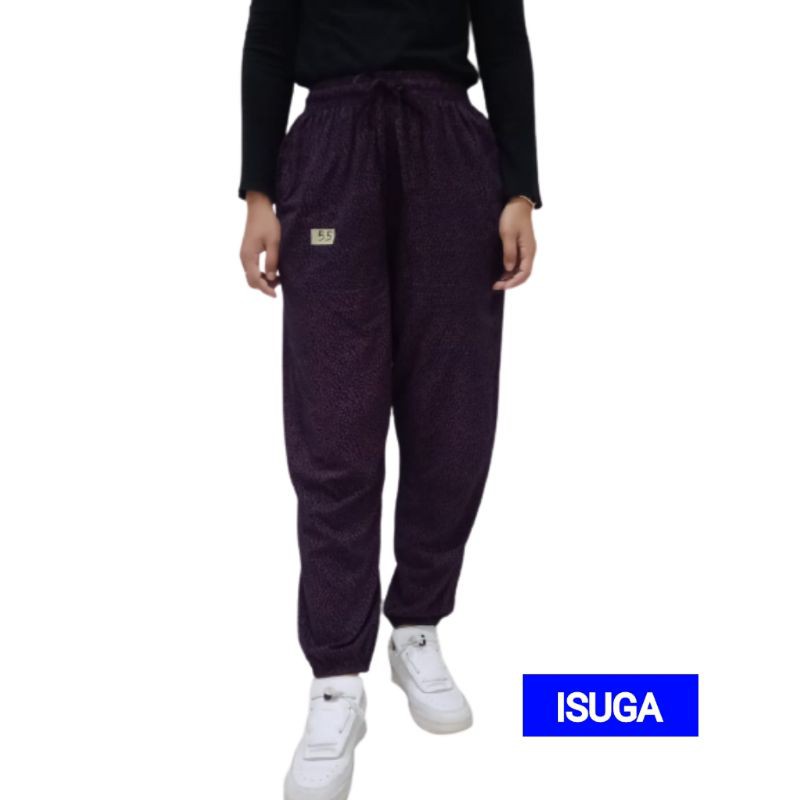 isuga joger pants merah