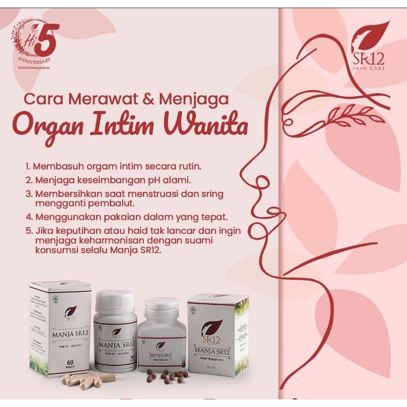 Manja SR12 - Manjakani Aceh Manja Butir dan Kapsul - Obat Keputihan Herbal dan Perapat Miss V - Mengurangi Gatal Gatal dan Bau Tidak Sedap