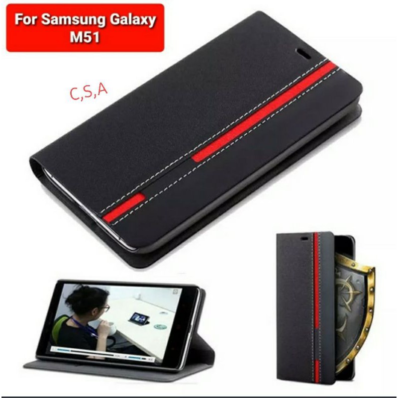 Case Samsung Galaxy M51 Flip Cover PU Leather