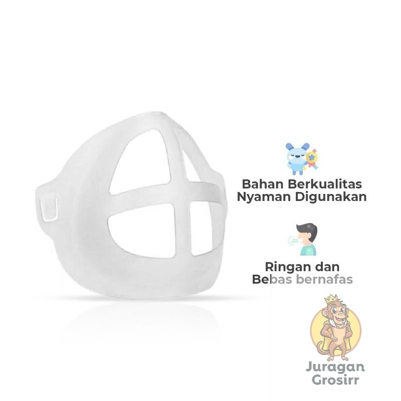 JG - Penyangga Masker 3d Mask Bracket Silikon SIRKULASI UDARA Lancar 3D MASK Holder