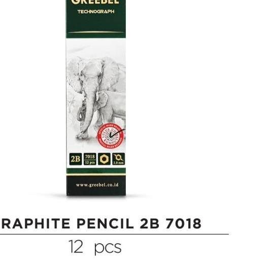 

➹ GREEBEL 7018 TECHNOGRAPH GRAPHITE PENCIL 2B (12 PCS/SET) ♡