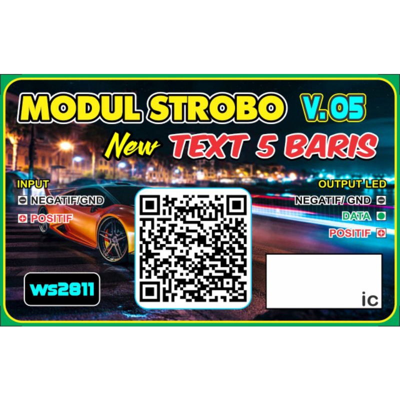 MODUL STROBO TEKS 5 BARIS VOL.05 LED WS2811