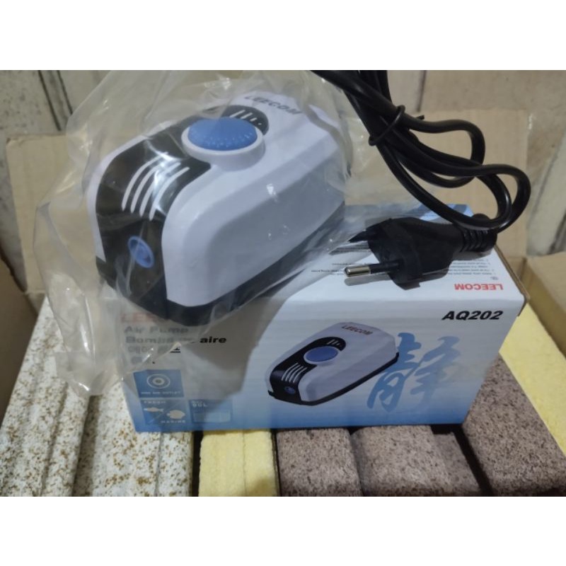 Pompa udara LEECOM AQ 202 Gelembung udara aquarium SUPER SILENT