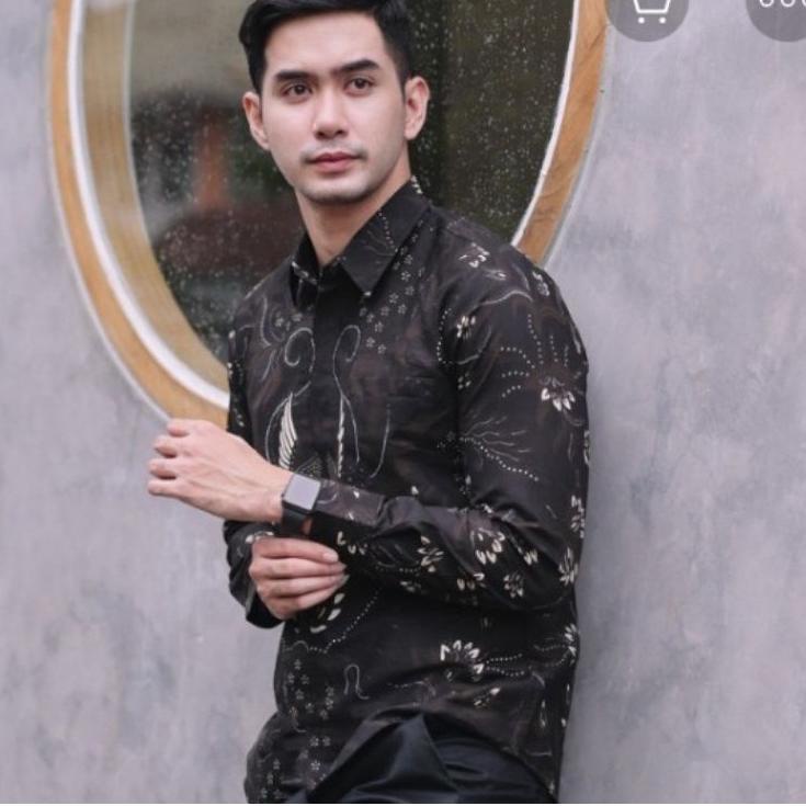 (BEST SELLER) kemeja batik SLIMFIT pria dewasa lengan panjang mewah/ kemeja batik premium/ kemeja ba
