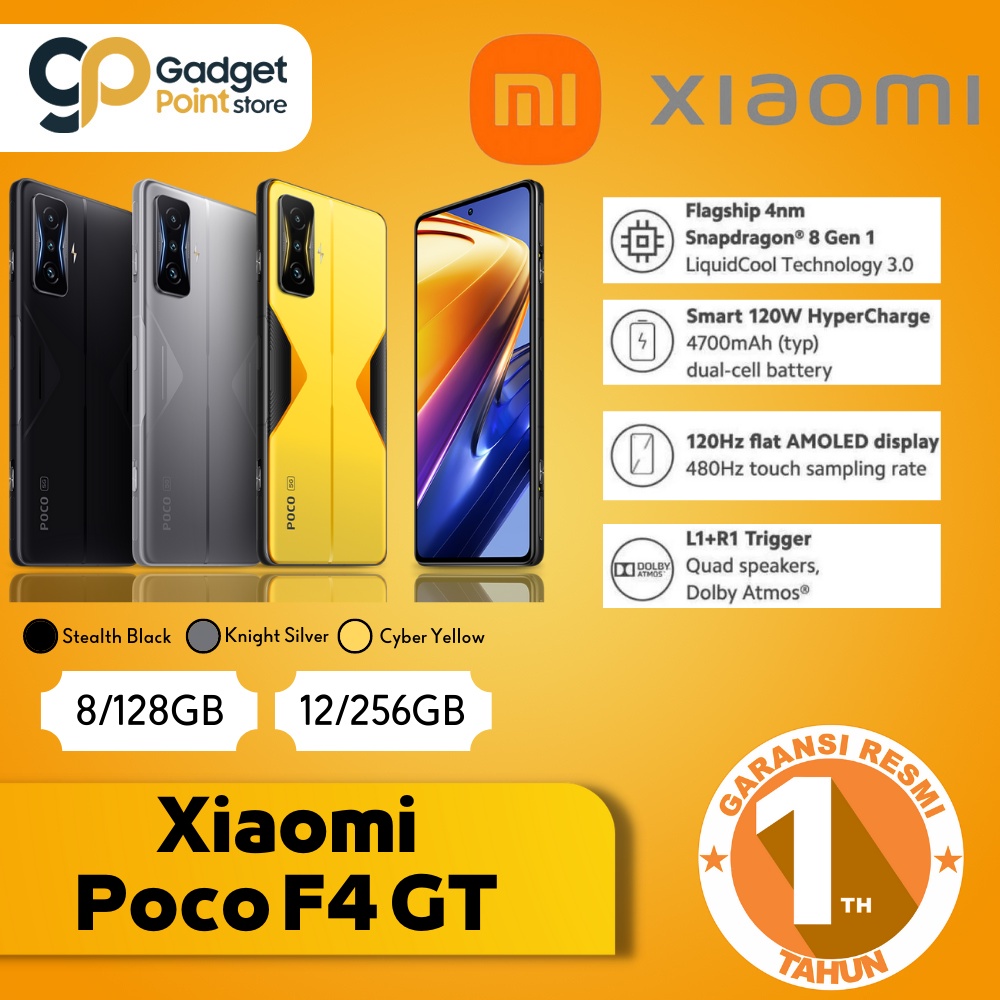 Xiaomi Poco F4 GT 12/256GB Snapdragon® 8 Gen 1 6,67&quot; Amoled Display - Garansi Resmi 1 Tahun