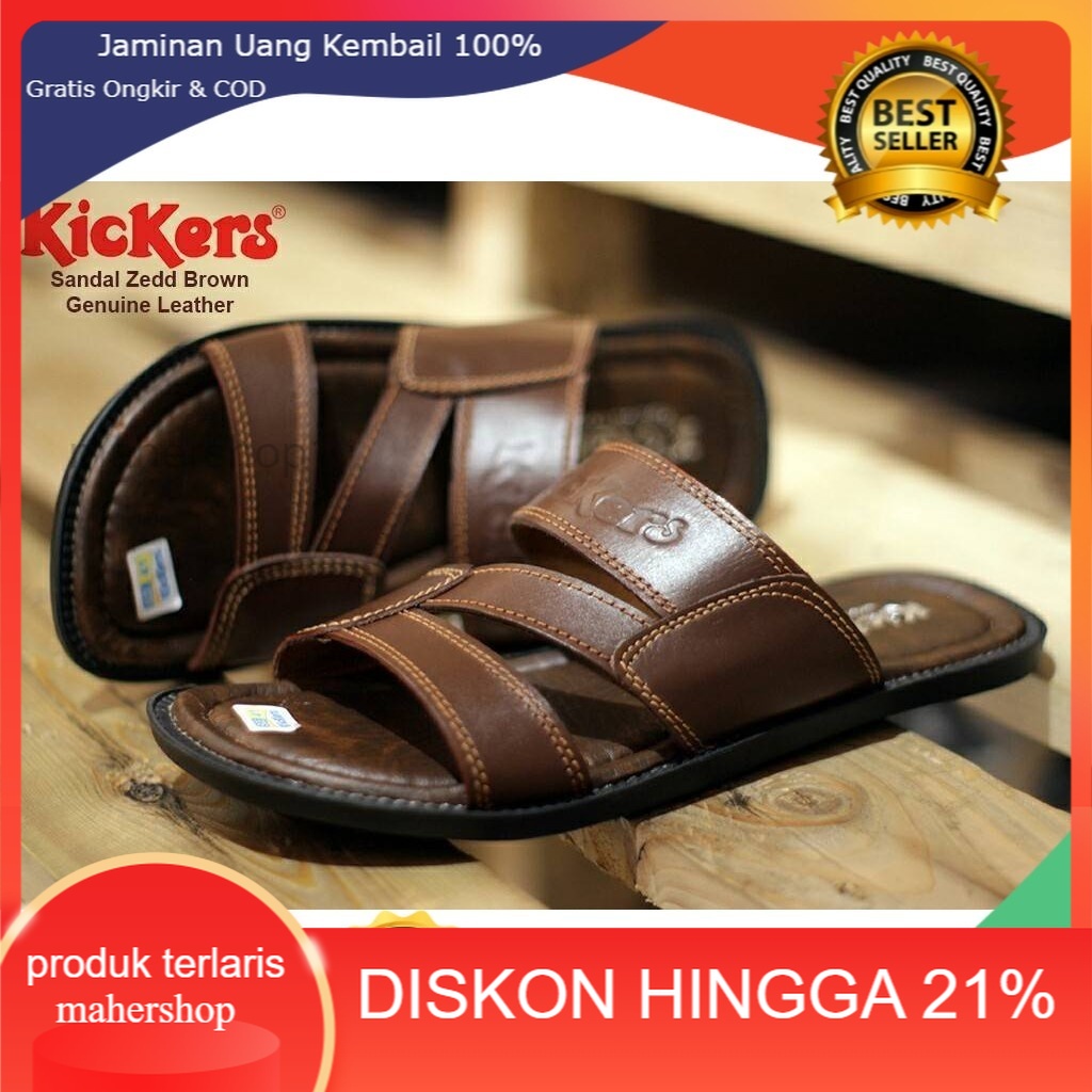 sendal kulit asli sapi premium Sandal Pria  Kulit Asli 100% Sandal Kulit Pria Casual Original Zedd s