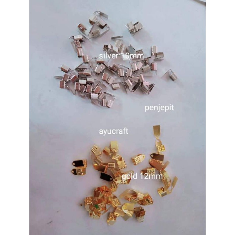 penjepit/stoper silver dan gold (100pcs-+)