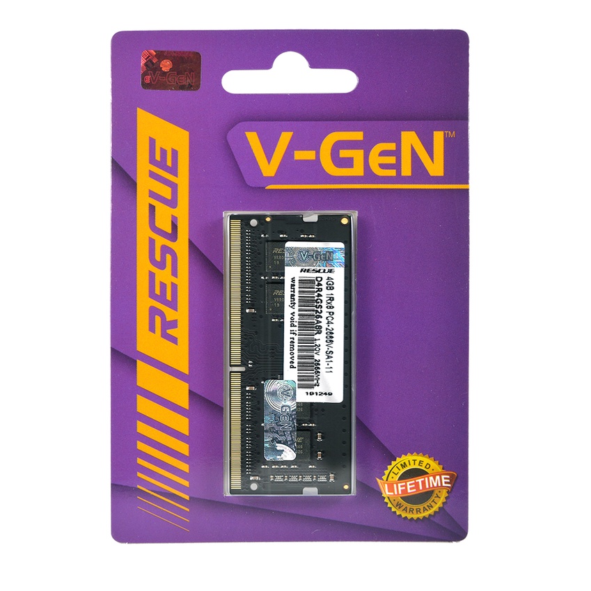 RAM DDR4 SODimm V-GeN VGEN RESCUE PC21300/2666Mhz 4GB 8GB 16GB