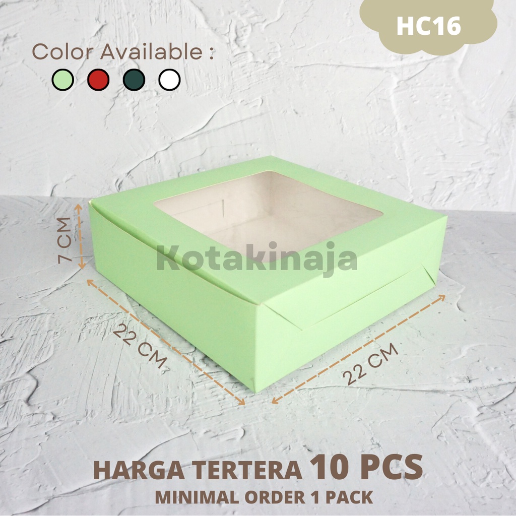 

Box Mika Ivory 22 x 22 / Box Bolen / Box Nasi / Box Brownies / Kotak Bolen / Dus Kotak Kue | HC16