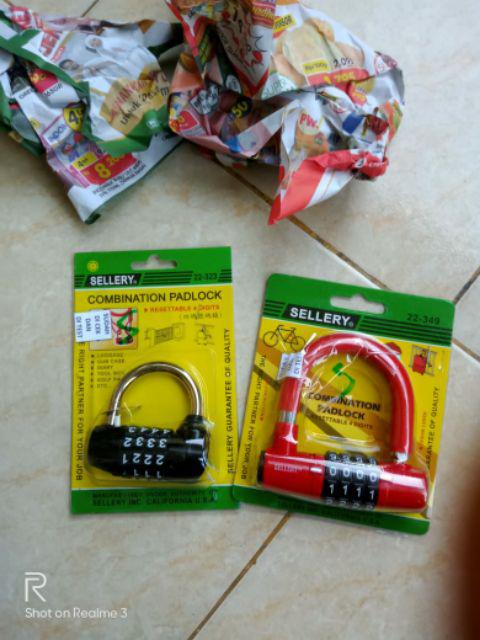 Gembok Kombinasi Tipe B Sellery / Gembok Kombinasi / Gembok